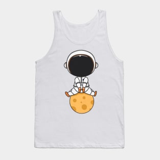 Astronaut Sitting Down The Ball Tank Top